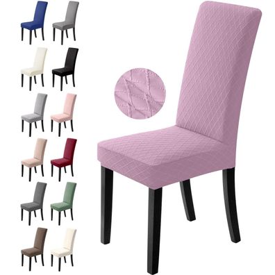 BalladHome Stuhlhussen 4er Set L-lila, Stretch Stuhlbezug für Esszimmerstühle