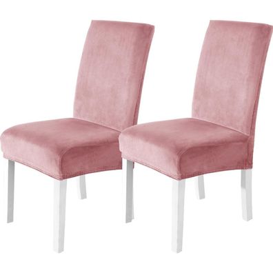 Cycmaco Stuhlhussen Samt 2er Set, Stretch Stuhlbezug für Schwingstuhl