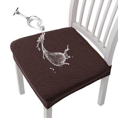 Keluina Diamantgitter Jacquard Stuhlbezüge für Esszimmer, wasserdicht, Stretch