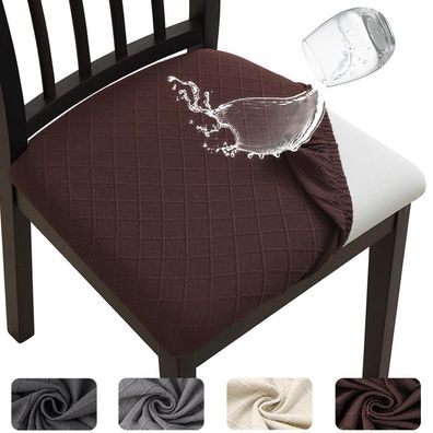 Meision Esszimmerstuhl Sitzbezüge 4er Set, Wasserdicht & Waschbar, Stretch