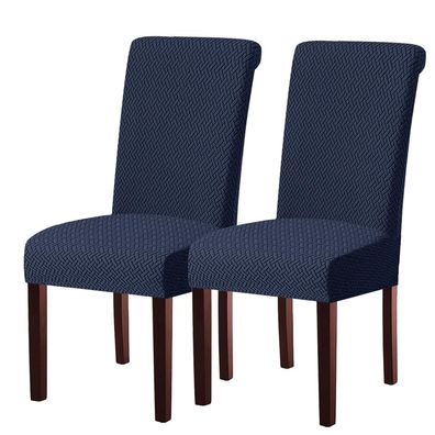 Keluina Stuhlhussen 2er Set, Marine, Stretch, Waschbar, Universal Stuhlbezug