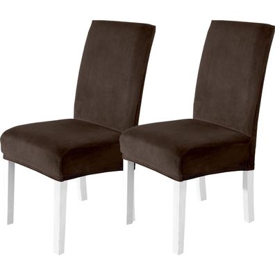 Cycmaco Stuhlhussen Samt 2er Set, Stretch Stuhlbezug für Schwingstuhl