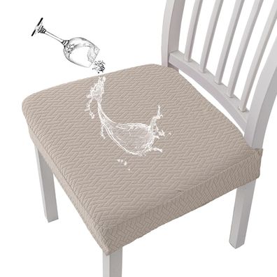 Keluina Diamantgitter Jacquard Stuhlbezüge für Esszimmer, wasserdicht, Stretch