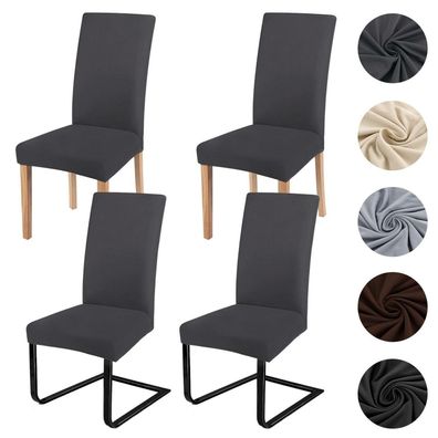 Zclikeu Stuhlhussen 4er Set für Schwingstühle, moderne Stretch Husse, abnehmbar