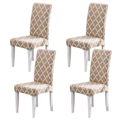 Hzdhclh Stuhlhussen 4er Set für Esszimmerstühle, Stretch, abnehmbar, waschbar