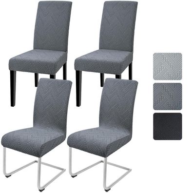 Alishomtll Stuhlhussen 4er Set Jacquard Stuhlbezug für Schwingstühle