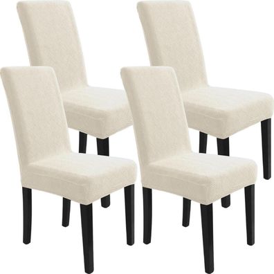 Ystellaa Stretch Stuhlhussen im 2er oder 4er Set, moderne Jacquard-Musterung