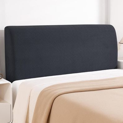 Ystellaa Bett Kopfteil Bezug 200CM Dunkelgrau - Weicher Stretch, Staubdicht
