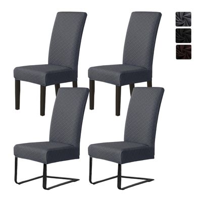 Hopelit Stuhlhussen 4er Set Jacquard für Esszimmerstühle, Schwingstühle