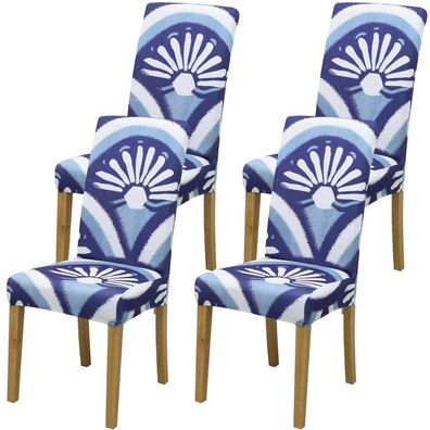 Dreahotextil Stuhlbezüge (4 Stück) Indigo - Weich, geschmeidig