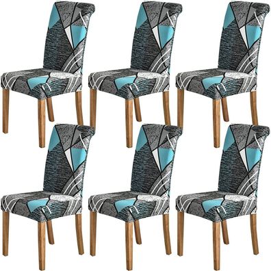 Hzdhclh Stuhlhussen 6er Set Stretch Stuhlbezüge abnehmbar und waschbar für