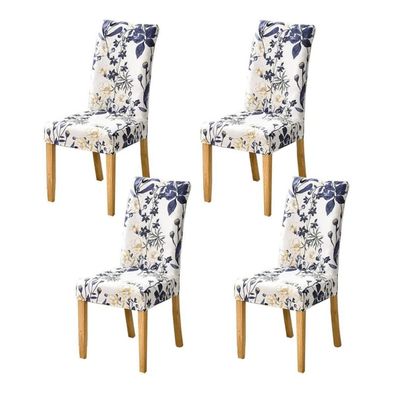 Hzdhclh Stuhlhussen 4er Set - Stretch, abnehmbar, waschbar für Esszimmer
