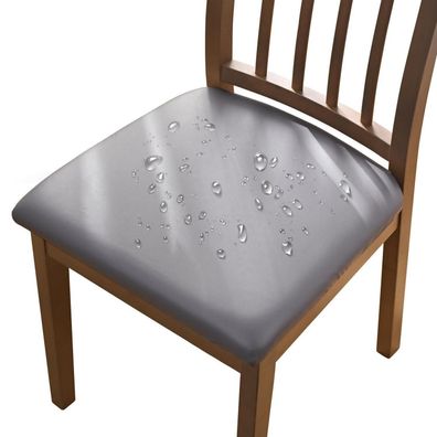 Alishomtll PU Stuhlbezug 4er Set - Wasserdicht, Stretch Leder, Abnehmbar