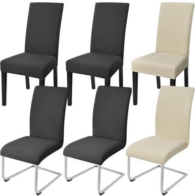 Alishomtll Stuhlhussen 6er Set, elastische Stuhlbezüge für Esszimmerstühle