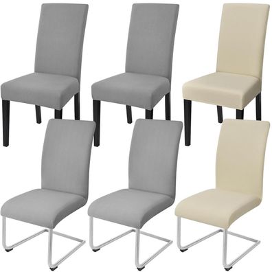 Alishomtll Stuhlhussen 6er Set, elastische Stuhlbezüge für Esszimmerstühle