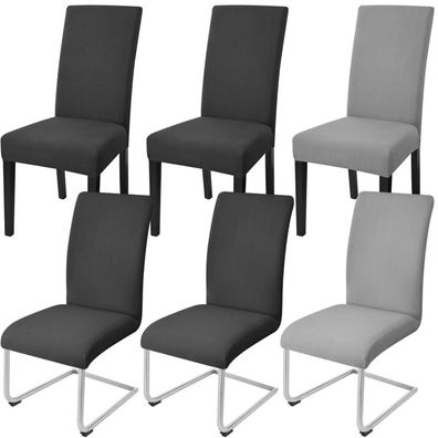 Alishomtll Stuhlhussen 6er Set, hochelastische Stuhlbezüge für Esszimmerstühle