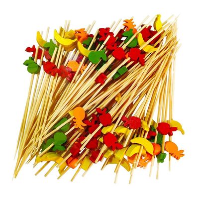 Spldsun 100 Stücke Cocktail Sticks Set, Holz Spieße Cocktailspieße, Fingerfood