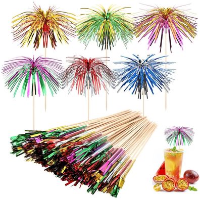 Abeillo 50 Cocktailspieße, 23cm, Feuerwerk Deko Schirmchen für Party