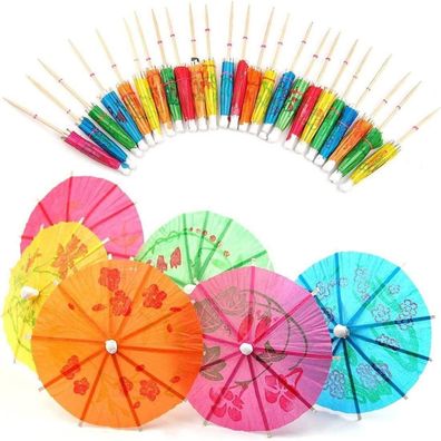 MaoNativey Cocktail Dekoration Papier, 50 Stück Sonnenschirme für Getränke und
