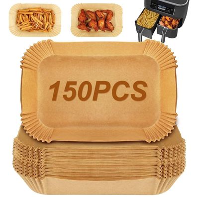 150PCS Backpapier für Heißluftfritteuse, Air Fryer Zubehör für Ninja Dual Zone