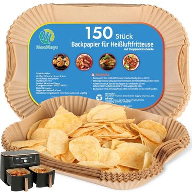 150 Stk. Backpapier für Heißluftfritteuse Ninja Dual AF300EU AF400EU