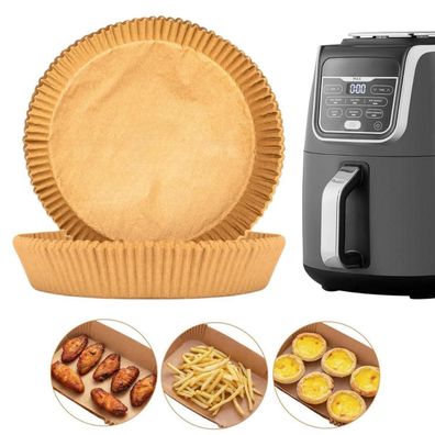 100 Stück Backpapier Einsätze für Ninja Air Fryer (4,5L-8L), 20cm Rund