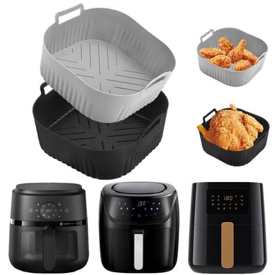 Lyholkeer Silikonform für Heißluftfritteuse (2 Stück), 4-5L Airfryer Zubehör