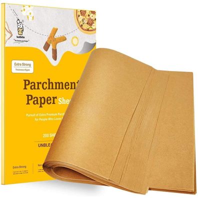 katbite Backpapier Zuschnitte 200 Stück, 23 x 33 cm Braun Pergament Papier