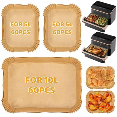 180 Stück Backpapier für Cosori 10l Heißluftfritteuse - Airfryer Zubehör