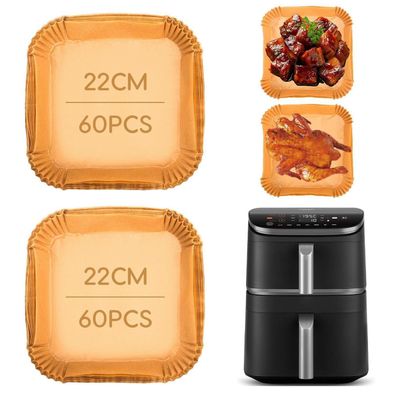 120 Stk. Backpapier für Heißluftfritteuse Cosori Turbo Tower Pro Smart 10,8L