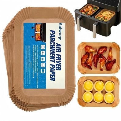 120 Stk. Backpapier für Heißluftfritteuse Ninja Dual Zone, Airfryer Zubehör