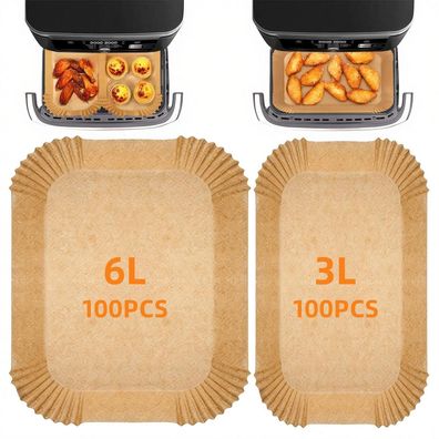 200 Stk. Airfryer Backpapier für Philips Dual Basket 3000/5000 Serie