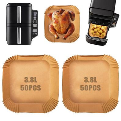 100 Stück Airfryer Backpapier für Ninja Heißluftfritteuse SL300EU, Zubehör für