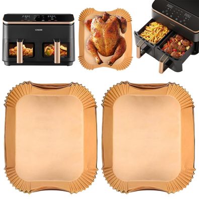 120 Stück Airfryer Backpapier für Heißluftfritteuse Cosori 8,5L, Cookwise 9L