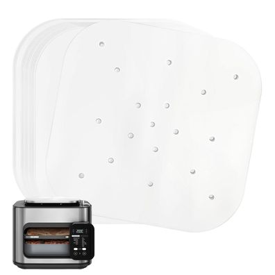 Bykitchen 120 Stk. Eckiges Heißluftfritteusen Backpapier für Ninja Combi