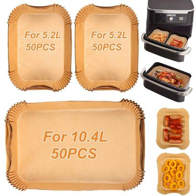 Bykitchen 150er Airfryer Backpapier für Ninja Flex Drawer Dual Zone AF500EU
