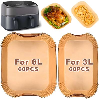 VIKKI 120PCS Airfryer Backpapier für Philips Dual Basket 3000-Serie