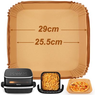 Bykitchen 100 Stk. Backpapier für Heißluftfritteuse Tefal Easy Fry XL Surface
