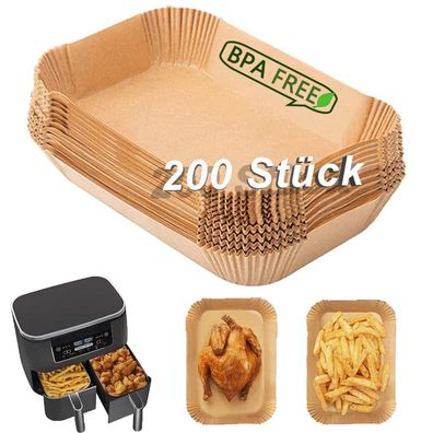 Joyes Backpapier für Ninja Heißluftfritteuse, 200 Stück 22cm Airfryer