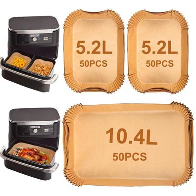 YQL 150tlg Backpapier für Ninja Foodi Flexdrawer 10,4L Heißluftfritteuse