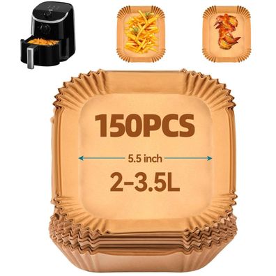 Hivio Airfryer Backpapier für Midea/Cosori/Chefman Mini Heißluftfritteuse