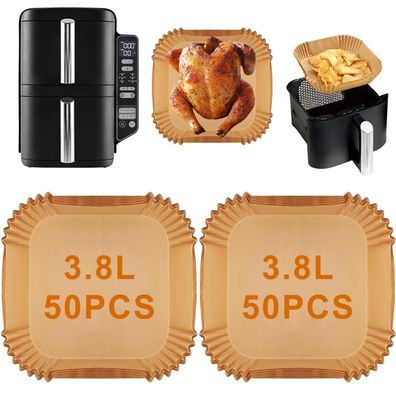 VIKKI 100 Stück Airfryer Backpapier für Ninja SL300EU Heißluftfritteuse