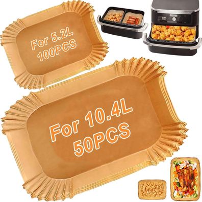 150 Stück Backpapier für Heißluftfritteuse Ninja AF500EU, Cecotec 9000