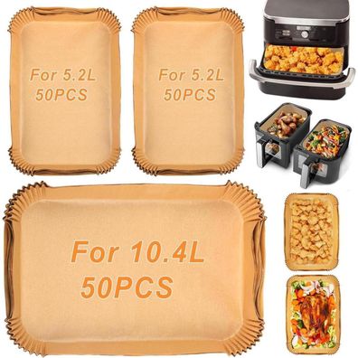 150 Stk. Backpapier für Heißluftfritteuse Ninja AF500EU, Cecotec 9000, Dual