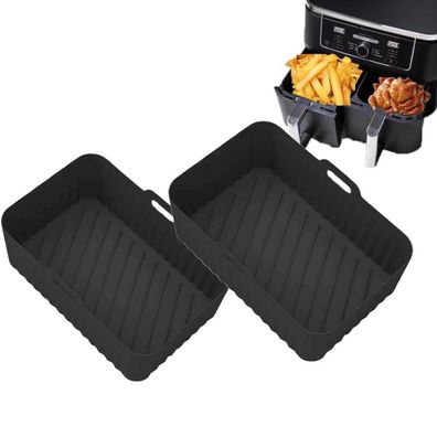 Pawarso 2er Set Silikon Airfryer Einsätze für Ninja Foodi Max Dual Zone AF400EU