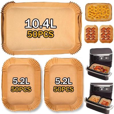 150 Stück Backpapier für Heißluftfritteusen (Ninja, Cosori, Cecotec) - 100x
