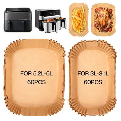 120 Stück Airfryer Backpapier für Philips 3000/5000 Serie & Tefal Easy Fry