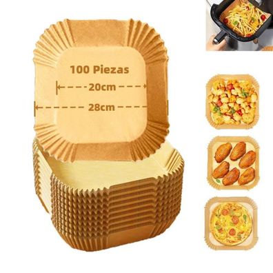 Pawarso Backpapier für Heißluftfritteuse, 100 Stück 20 cm Airfryer Zubehör