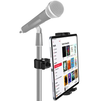 woleyi Tablet Mikrofonständer mit 360° Drehung - Universelle Halterung für 4-13