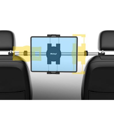 woleyi Kopfstützen Auto Tablet Halterung 4-13 Zoll, 360° drehbar, Anti-Shake